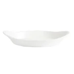 Plats ovales à oreilles blancs Olympia Whiteware 230 x 130 mm en porcelaine, lot de 6