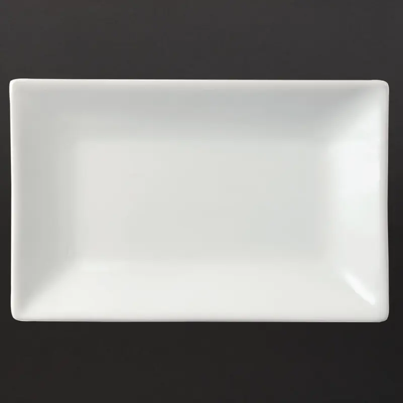 Plats rectangulaires de service Olympia 200 x 130 mm en porcelaine blanche, lot de 6 Plats rectangulaires de service Olympia 200 x 130 mm en porcelaine blanche, lot de 6