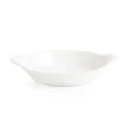 Plats ronds à oreilles Olympia Whiteware 170 x 140 mm en porcelaine blanche, lot de 6