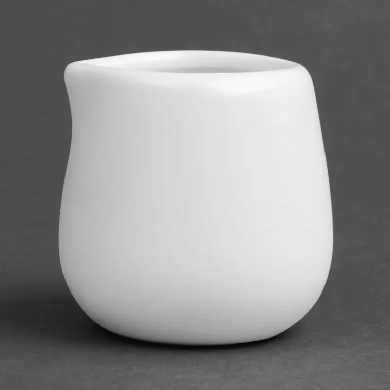 Pots à lait et crème Olympia 43 ml en porcelaine blanche, lot de 12