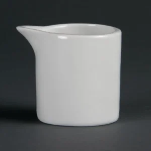 Pots à lait et crème Olympia Whiteware 57 ml en porcelaine blanche à bords droits, lot de 6