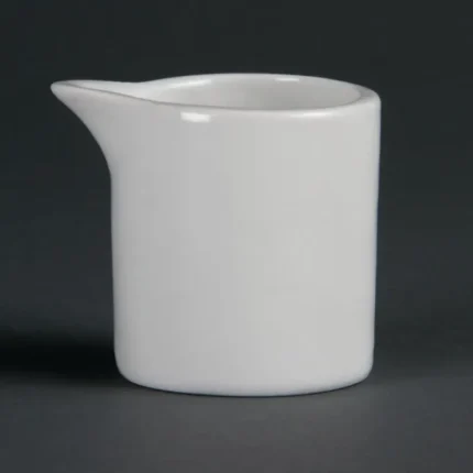 Pots à lait et crème Olympia Whiteware 57 ml en porcelaine blanche à bords droits, lot de 6
