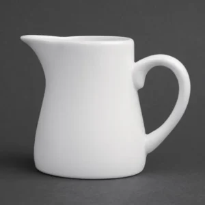 Pots à lait blancs Olympia 170 ml en porcelaine avec bec verseur, lot de 6