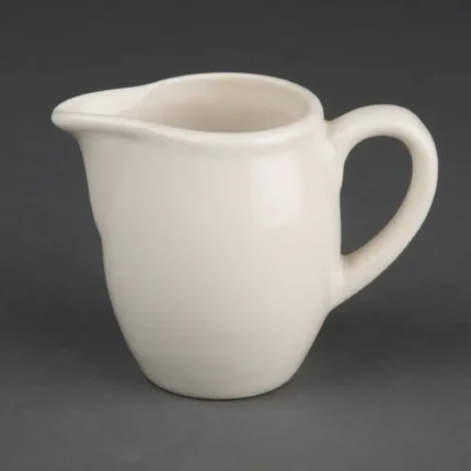 Pots à lait Olympia Ivory U143 de 90 ml en grès vitrifié ivoire