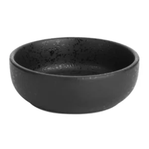 Pots à sauce Olympia Fusion 85 ml en grès gris anthracite à émail réactif, lot de 12