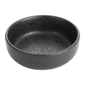 Pots à sauce Olympia Fusion 85 ml en grès gris anthracite à émail réactif, lot de 12