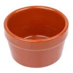 Ramequins méditerranéens rustiques Olympia 77 mm en grès coloris terre cuite, lot de 6