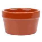 Ramequins méditerranéens rustiques Olympia 77 mm en grès coloris terre cuite, lot de 6