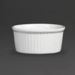Ramequins Olympia Whiteware W432 de 115 ml en porcelaine vitrifiée