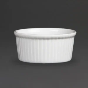 Ramequins Olympia Whiteware W432 de 115 ml en porcelaine vitrifiée