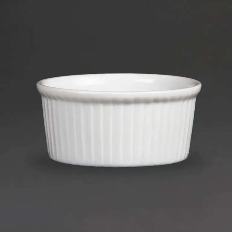 Ramequins Olympia Whiteware W432 de 115 ml en porcelaine vitrifiée