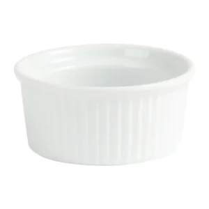 Ramequin Olympia Whiteware W432 vu de profil, bords roulés