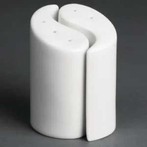 Salières et poivrières Ying Yang Olympia Whiteware 95 mm en porcelaine blanche, lot de 12