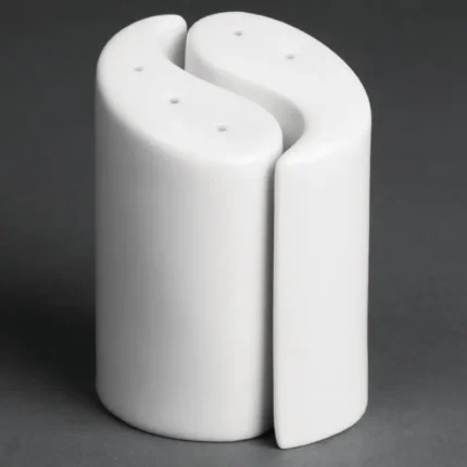 Salières et poivrières Ying Yang Olympia Whiteware 95 mm en porcelaine blanche, lot de 12