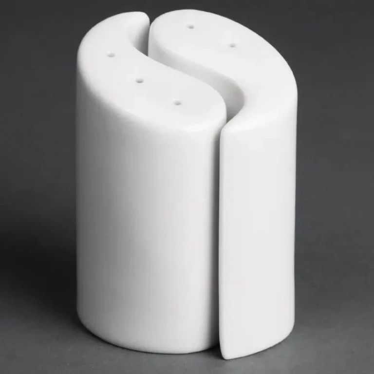 Salières et poivrières Ying Yang Olympia Whiteware 95 mm en porcelaine blanche, lot de 12