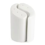 Salières et poivrières Ying Yang Olympia Whiteware 95 mm en porcelaine blanche, lot de 12
