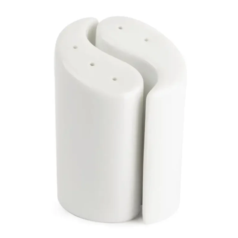Salières et poivrières Ying Yang Olympia Whiteware 95 mm en porcelaine blanche, lot de 12
