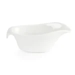 Saucières Olympia Whiteware 85 ml en porcelaine blanche vitrifiée, lot de 6