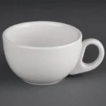 Tasses à cappuccino Olympia Athena 228 ml en porcelaine blanche vitrifiée, lot de 24