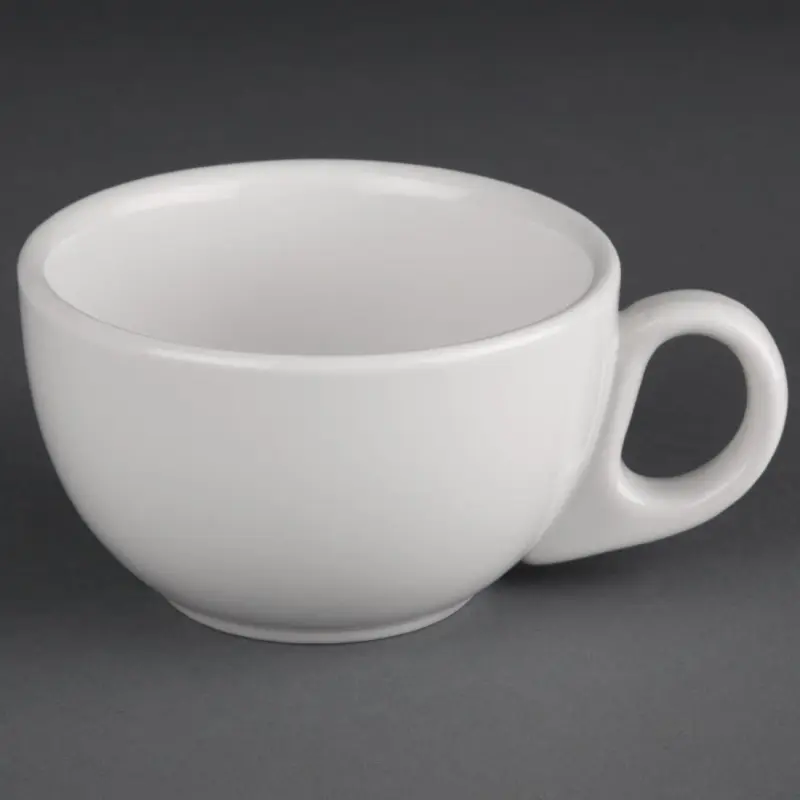 Tasses à cappuccino Olympia Athena 228 ml en porcelaine blanche vitrifiée, lot de 24 Tasses à cappuccino Olympia Athena 228 ml en porcelaine blanche vitrifiée, lot de 24