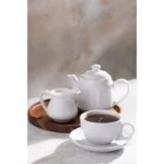 Tasses à cappuccino Olympia Athena 228 ml en porcelaine blanche vitrifiée, lot de 24