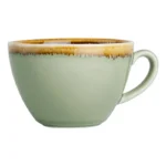 Tasses à cappuccino Olympia Kiln coloris mousse 340 ml en grès à émail réactif, lot de 6