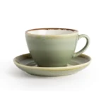 Tasses à cappuccino Olympia Kiln coloris mousse 340 ml en grès à émail réactif, lot de 6