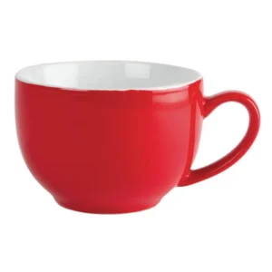 Tasses à cappuccino Olympia Café rouges 340 ml en grès vitrifié, lot de 12