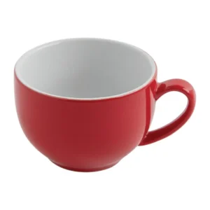 Tasses à cappuccino Olympia Café rouges 340 ml en grès vitrifié, lot de 12