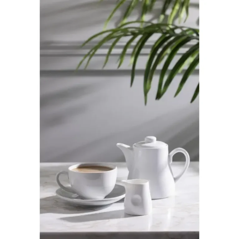 Tasses élégantes Olympia Whiteware 230 ml en porcelaine blanche vitrifiée, lot de 12