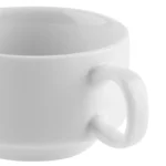 Tasses à espresso Whiteware CB471 empilées en colonne