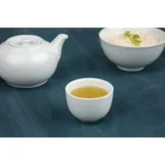 Tasses à thé chinoises Olympia 110 ml en porcelaine blanche sans anse, lot de 12