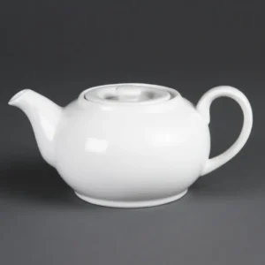 Théières blanches Olympia 426 ml en porcelaine vitrifiée, lot de 4