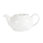 Théières blanches Olympia 426 ml en porcelaine vitrifiée, lot de 4