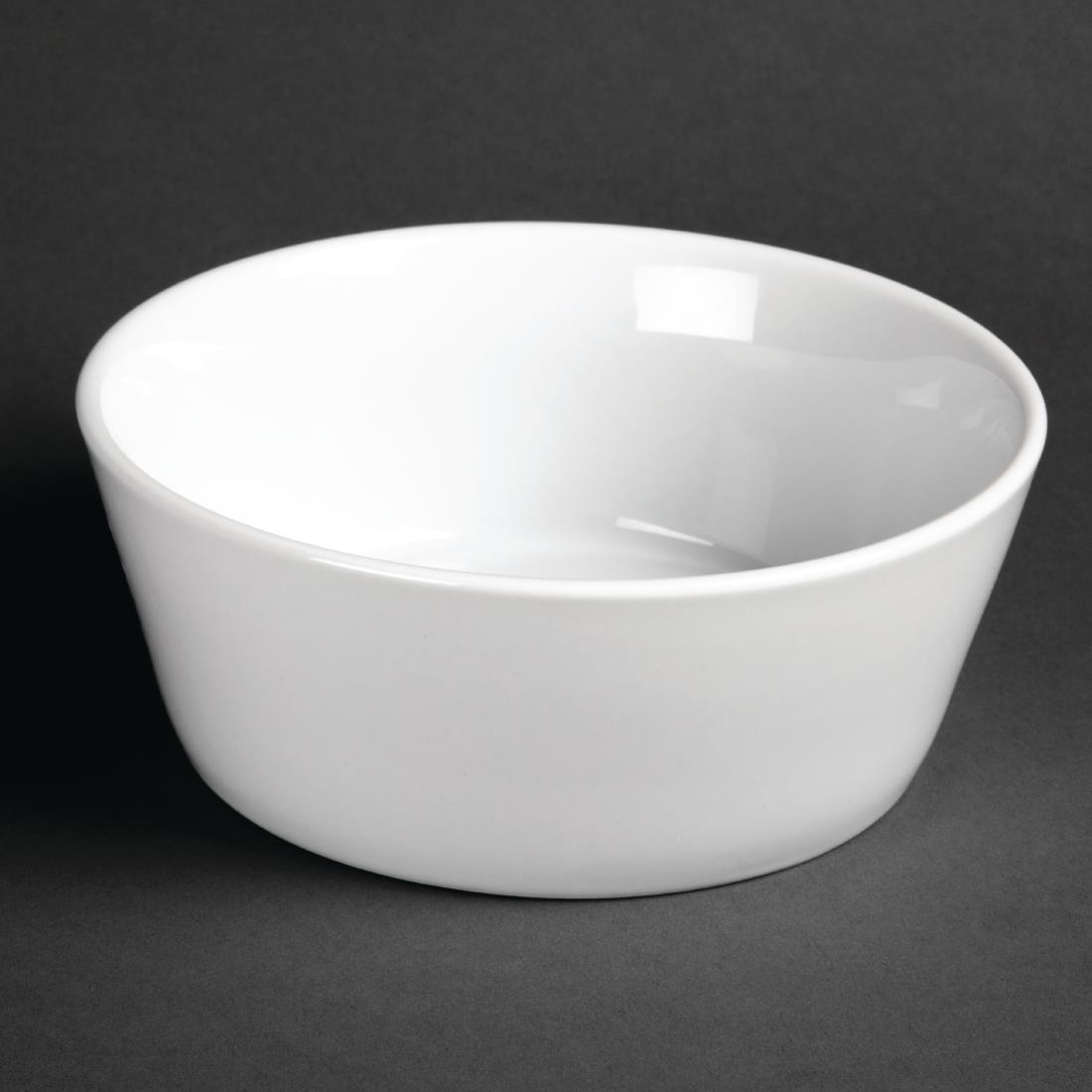 u164-1.jpg Bols inclinés Olympia Whiteware 150mm – Porcelaine – Lot de 12 – Image 1