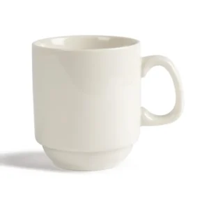 Tasses Olympia Ivory en porcelaine vitrifiée ivoire