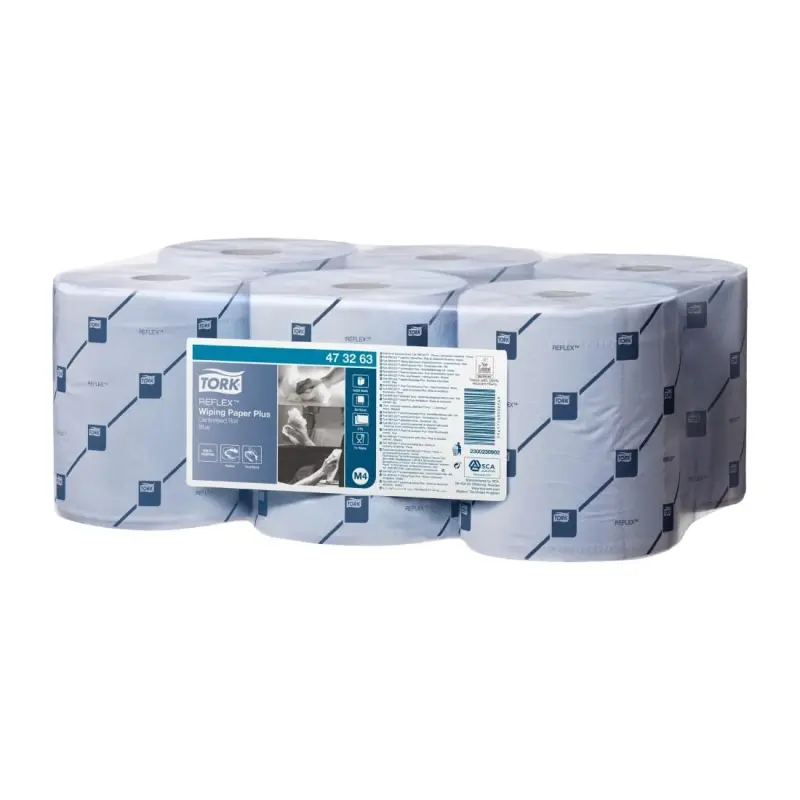 Bobines bleues 2 plis Tork Reflex lot de 6 Bobines bleues 2 plis Tork Reflex lot de 6