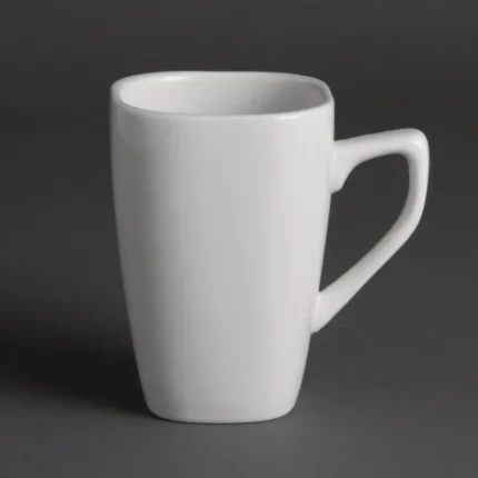 Tasse carrée arrondie Olympia Whiteware 284 ml