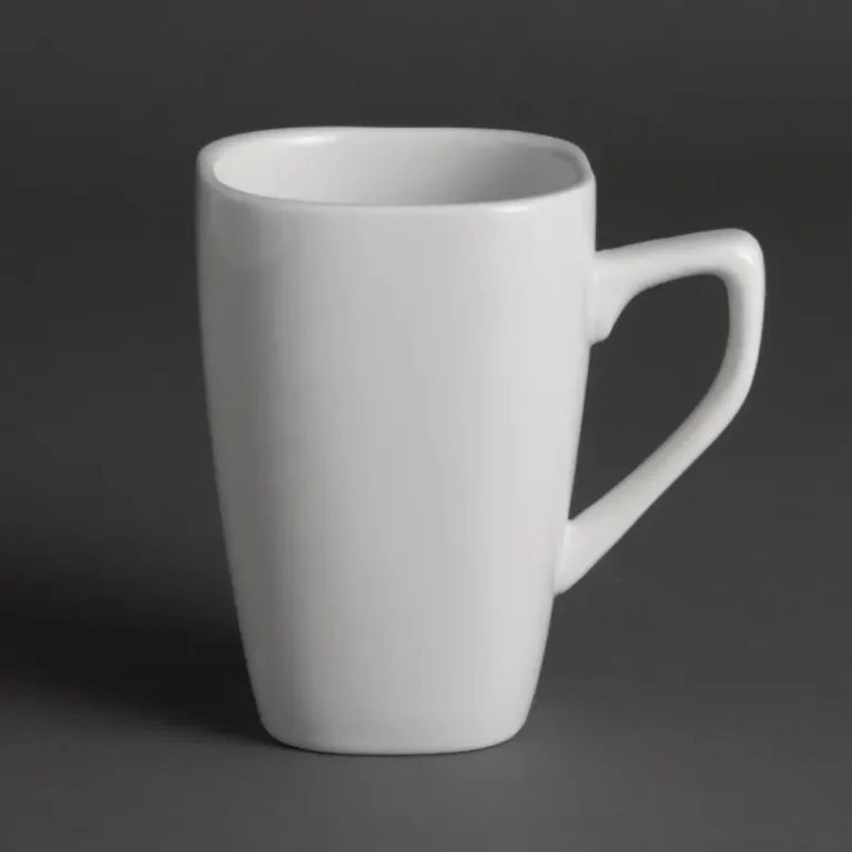 Tasse carrée arrondie Olympia Whiteware 284 ml