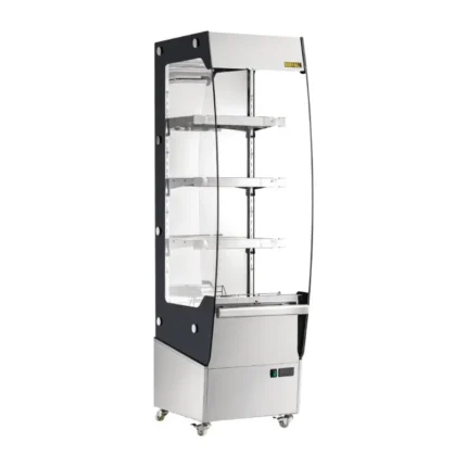Vitrine libre-service chauffante Buffalo 220 L façade ouverte