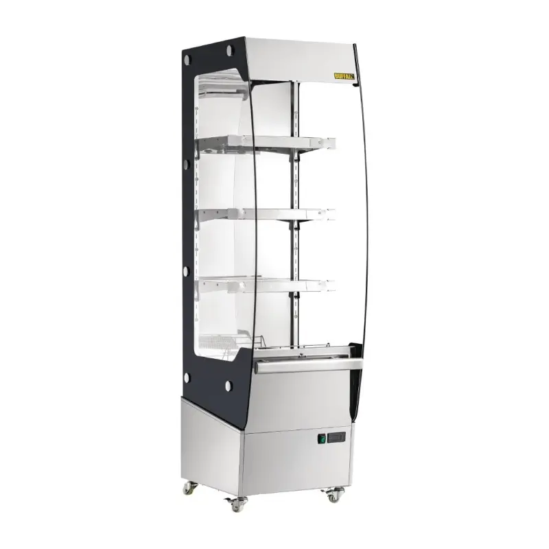 Vitrine libre-service chauffante Buffalo 220 L façade ouverte Vitrine libre-service chauffante Buffalo 220 L façade ouverte