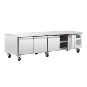 Soubassement réfrigéré positif Polar Série U 4 portes 420L inox