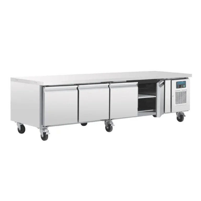 Soubassement réfrigéré positif Polar Série U 4 portes 420L inox