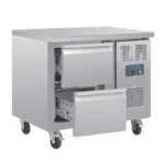 Table réfrigérée positive Polar Série U 2 tiroirs GN 1/1 inox