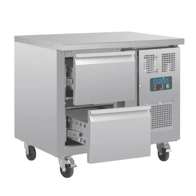 Table réfrigérée positive Polar Série U 2 tiroirs GN 1/1 inox