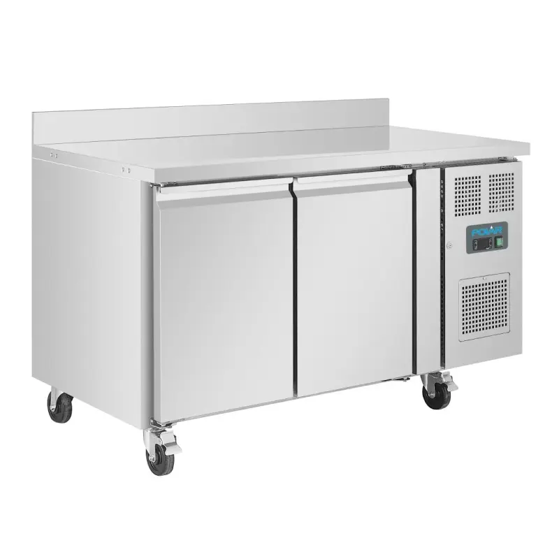 Table réfrigérée négative Polar Série U 282L avec dosseret inox Table réfrigérée négative Polar Série U 282L avec dosseret inox