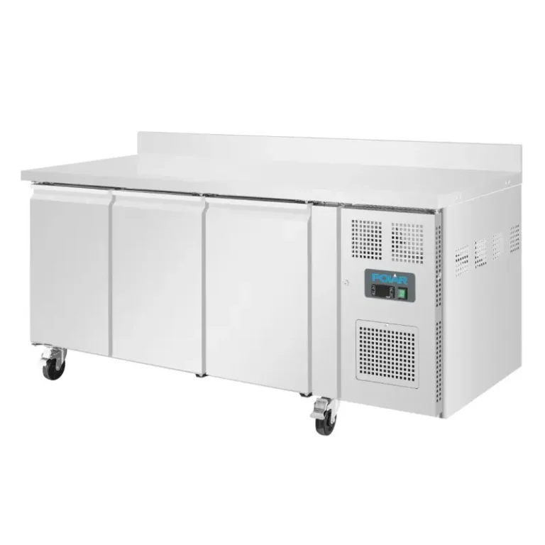 Table réfrigérée négative Polar Série U 417L avec dosseret inox