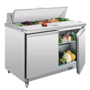 Comptoir de préparation réfrigéré Polar Série U 405L 12 bacs GN