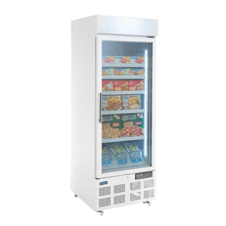 Vitrine réfrigérée négative Polar Série G 412L blanche une porte