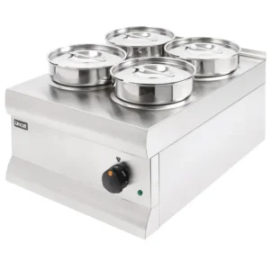 Bain-marie sec Lincat Silverlink 600 inox avec 4 pots et couvercles – vue 2